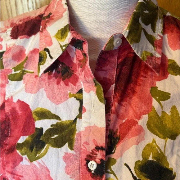 Jones New York Floral Button-Up Women's Top, Size Petite Medium - Picture 2 of 7
